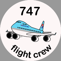B-747 Korean Air Sticker