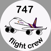 B-747 Thai Airways Sticker