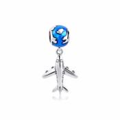 Conjunto Charm World+Airplane (Plata/Silver)