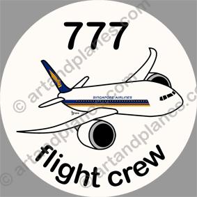 B-777 Singapore Sticker