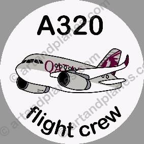 A320 Qatar Airways Sticker