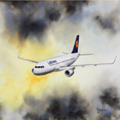 Pintura a la acuarela aeronáutica / Planes
