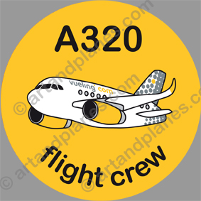Pegatina A320 Vueling (amarillo) Sticker