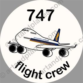 B-747 Singapore Sticker