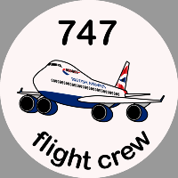 B-747 British Airways Sticker