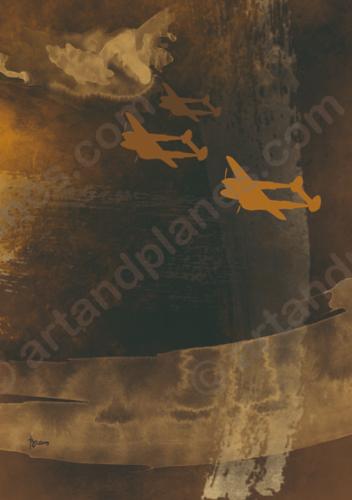 Ilustración P-38 formation - Illustration